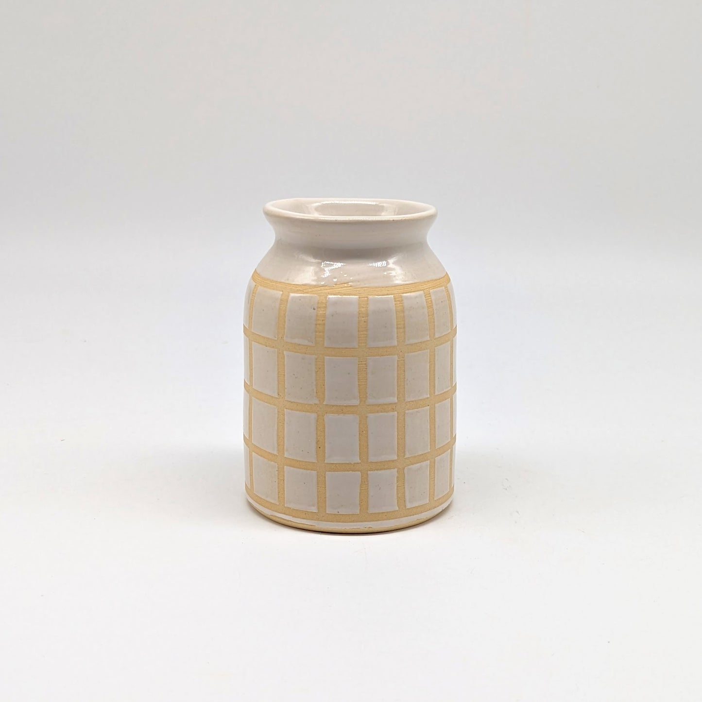White Grid Vases