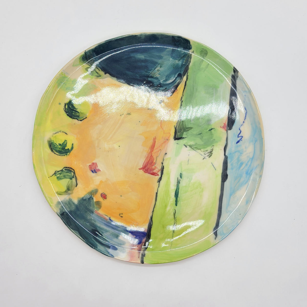 Large Flat Art Plates