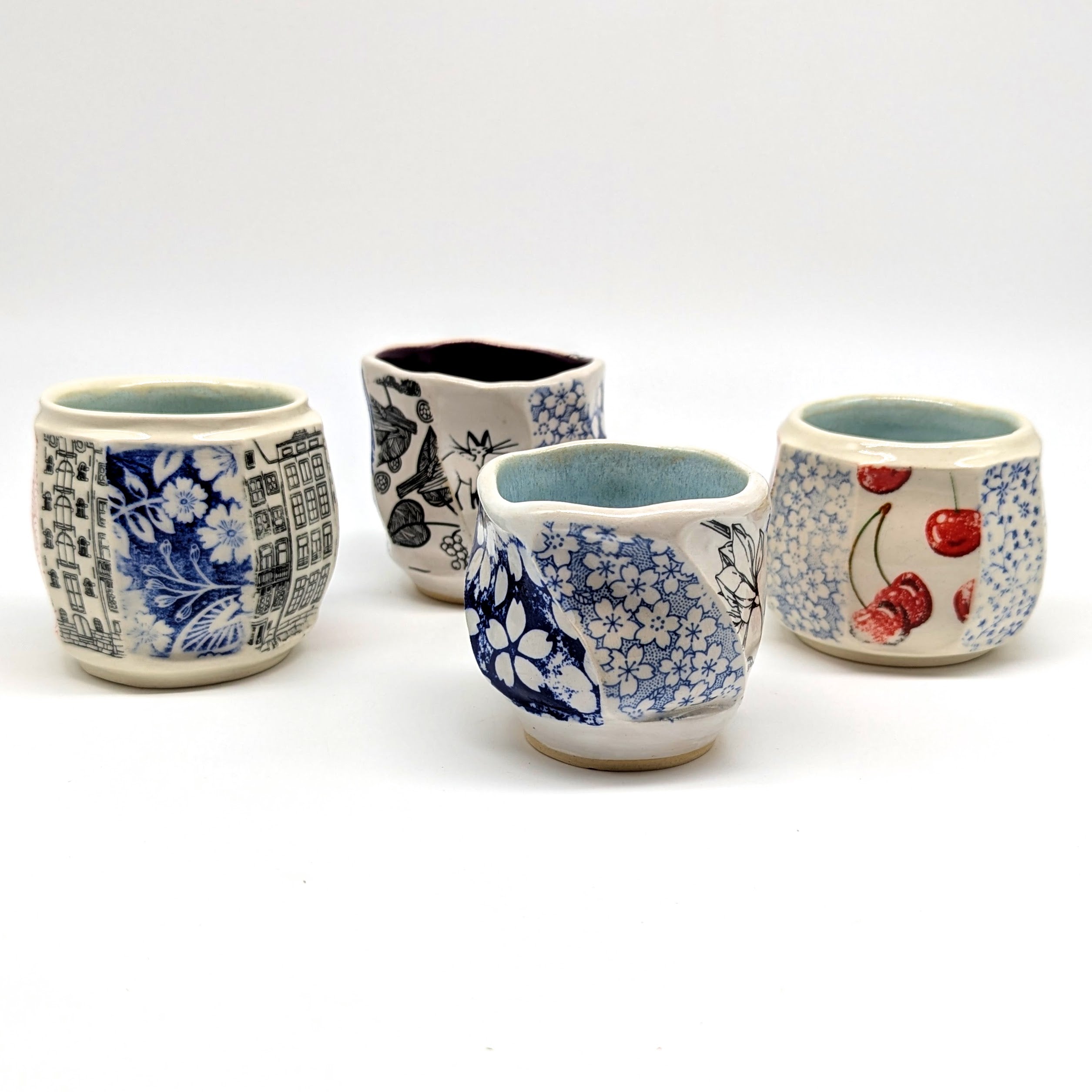 Twisty Patchwork Cups