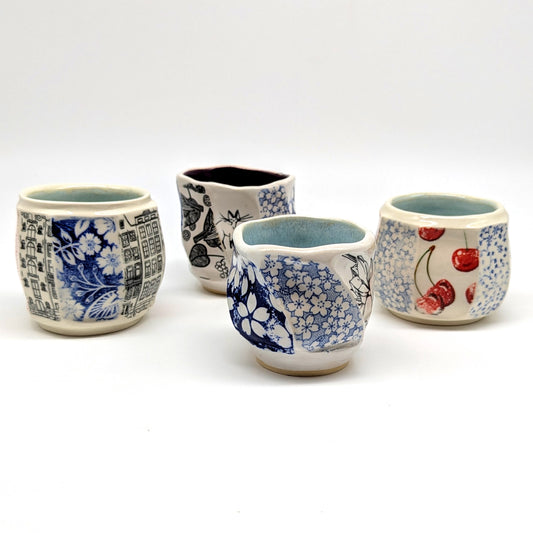 Twisty Patchwork Cups