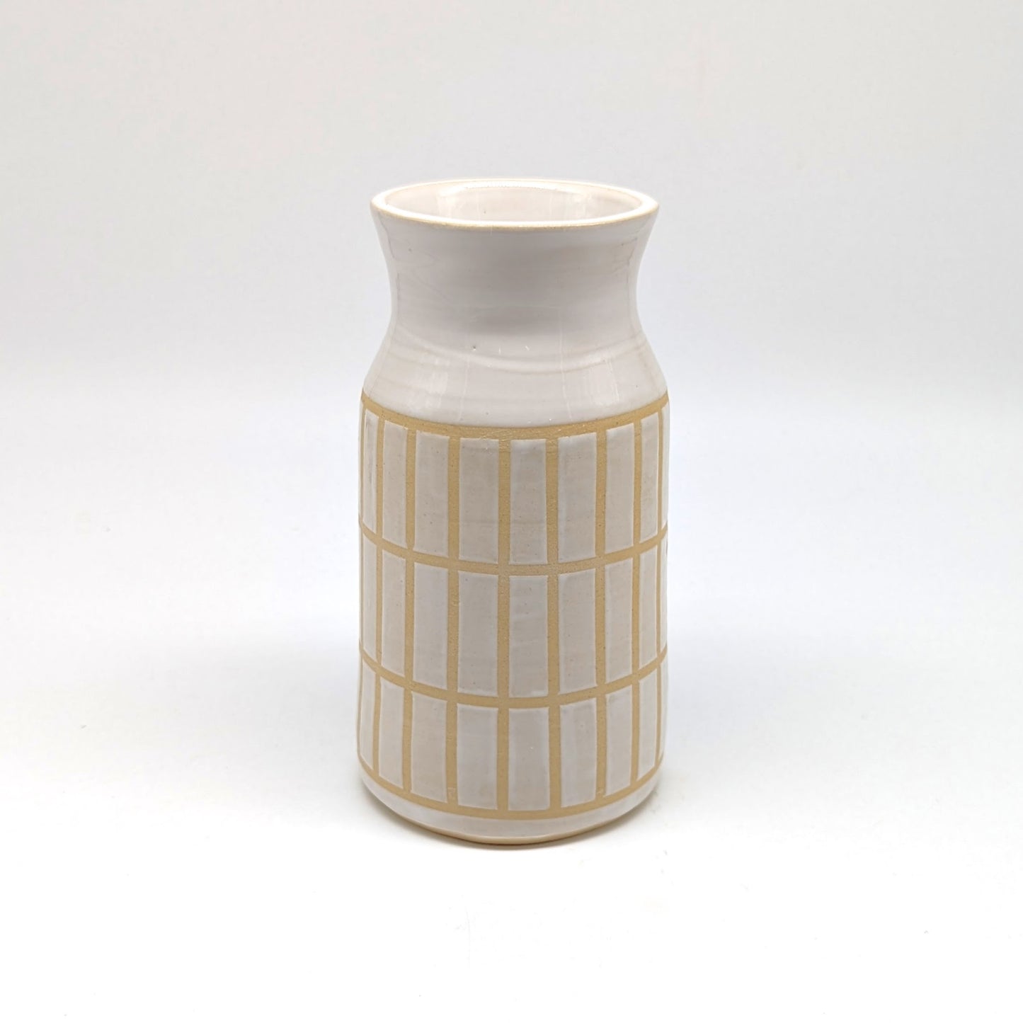 White Grid Vases