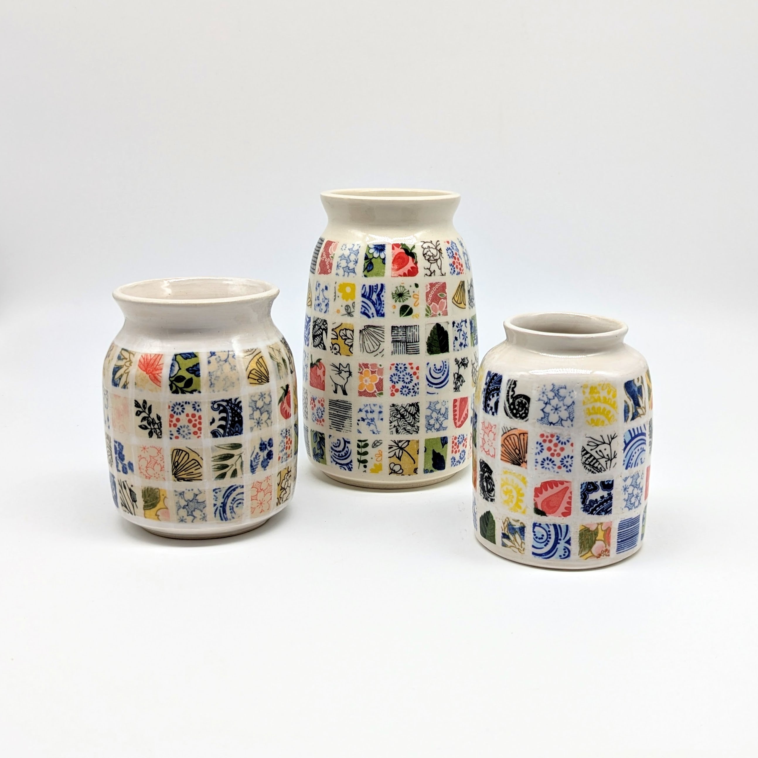 Patchwork Grid Vases